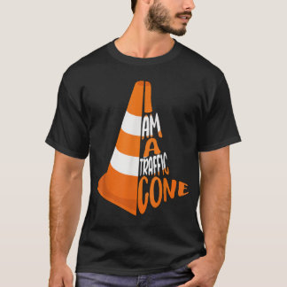 T-shirt Je Suis Un Cône De Trafic Orange Lazy Easy Costume