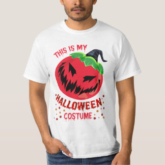 T-shirt Je suis un costume de tomate Halloween Fruit Rouge