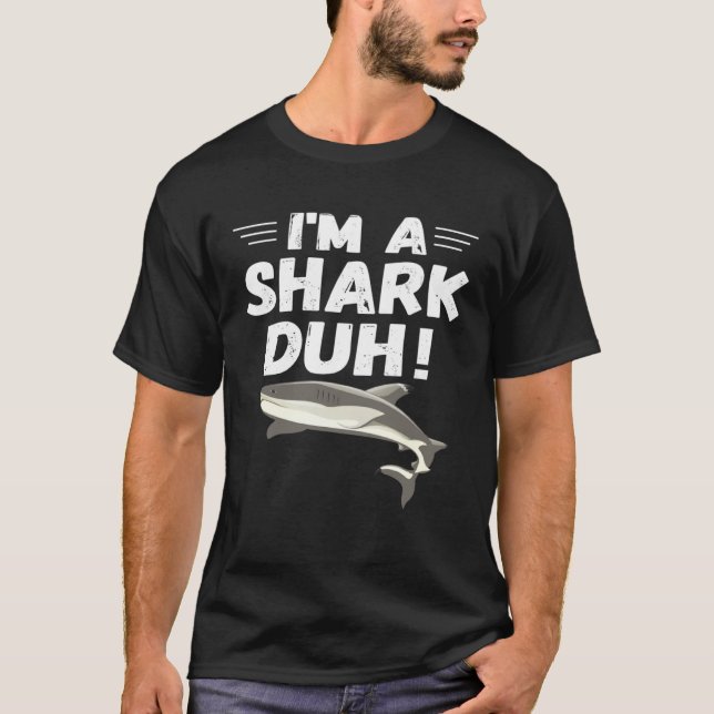 T-shirt Je suis un costume d'Halloween de Shark Duh (Devant)