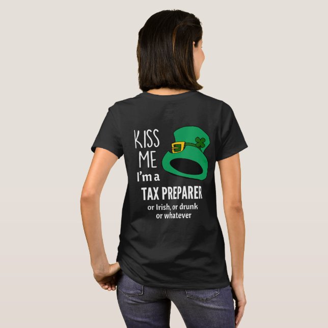 T-shirt Je suis un cuisinier de l'impôt Irlandais Drunk Qu (Dos entier)