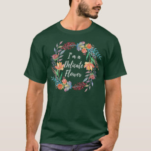 T-shirt Je suis un design délicat à thème de fleurs