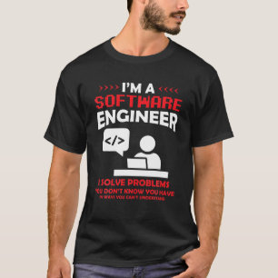 T-shirt Je suis un développeur logiciel ingénieur