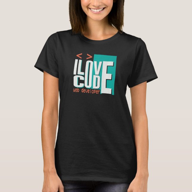T-shirt Je suis un développeur web programmeur de code pas (Devant)