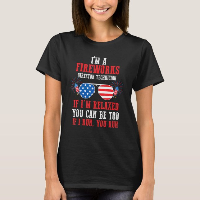 T-shirt Je suis Un Directeur de Fireworks Technicien Firew (Devant)