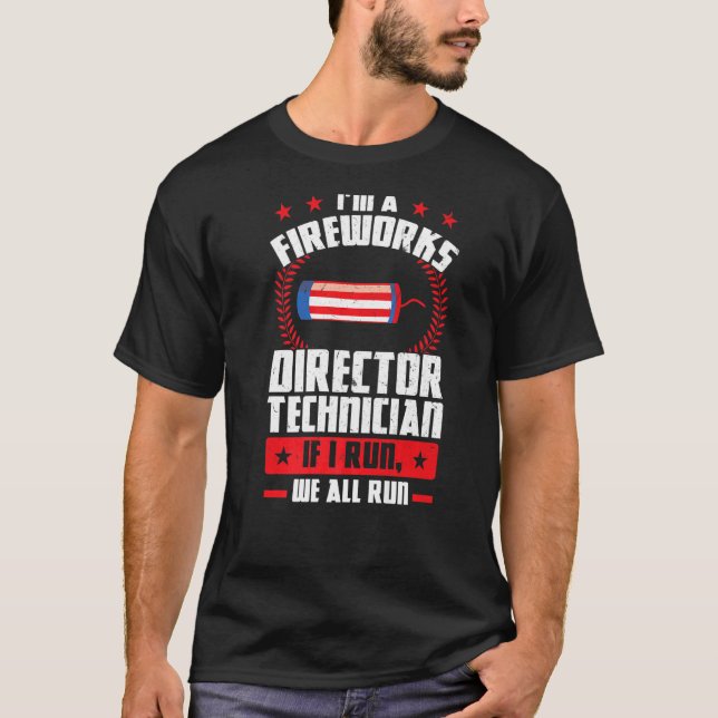 T-shirt Je suis un directeur de Fireworks Technicien Forew (Devant)