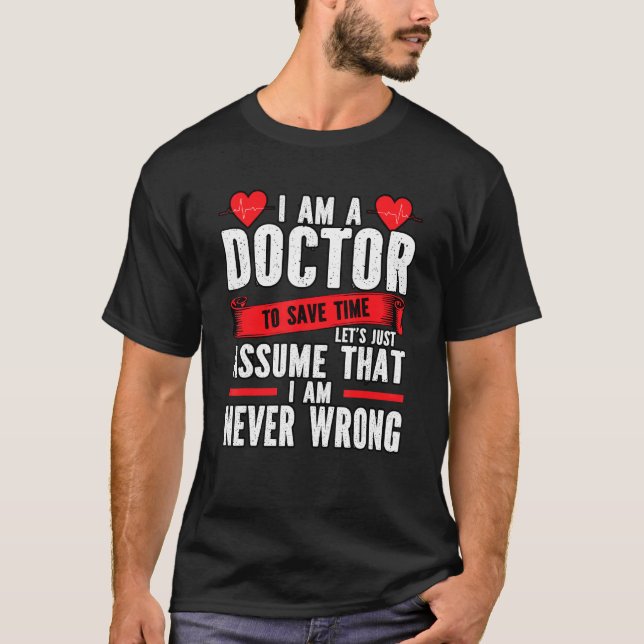 T-shirt Je suis Un Docteur Héros Travailleur Médicale Fron (Devant)