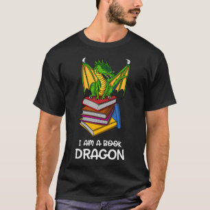 T-shirt Je suis un dragon de livre