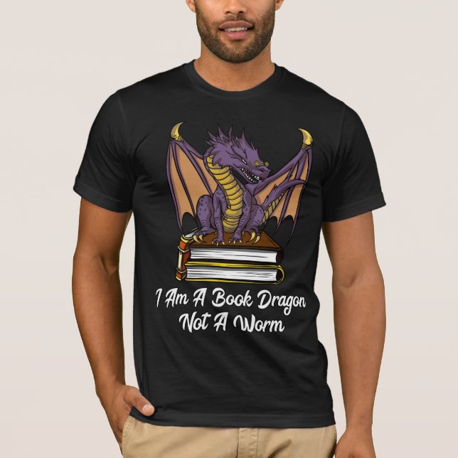 T-shirt Je suis un dragon de livre pas un ballot (Devant)