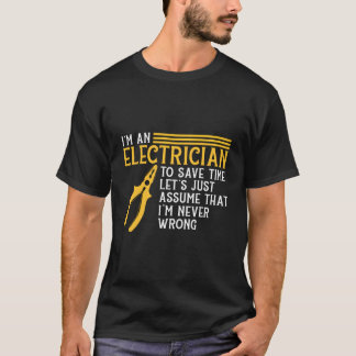 T-shirt Je Suis Un Électricien Travailleur En Électricité 