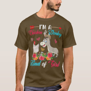T-shirt Je suis un éleveur de poulets et d'ânes genre de f