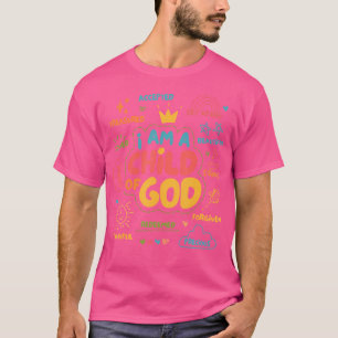 T-shirt Je Suis Un Enfant De Dieu Rétro Chrétien Jésus Foi