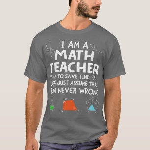 T-shirt Je Suis Un Enseignant En Mathématiques Je Ne Me Tr