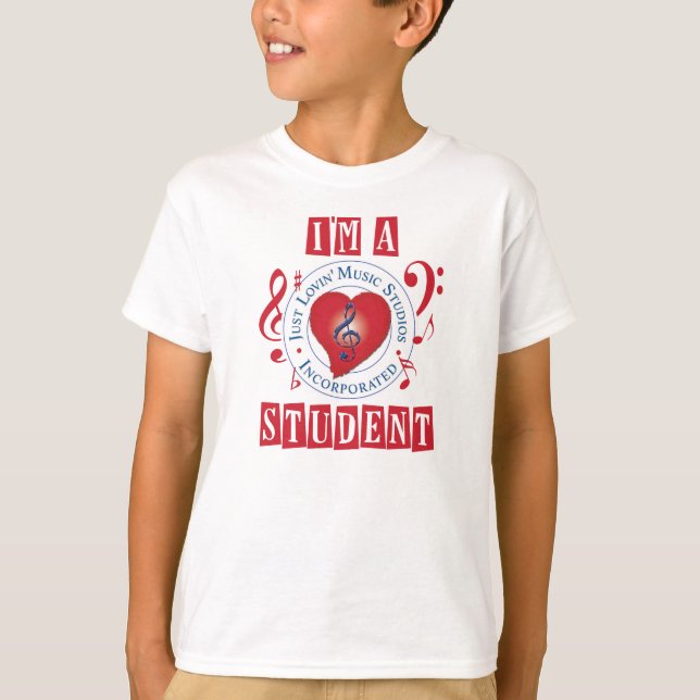 T-shirt Je suis un étudiant JLMS Hanes ComfortSoft® Long M (Devant)