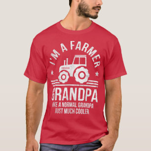T-shirt Je suis un fermier grand-père Rancher Cadeaux Trac