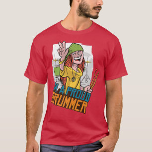 T-shirt je suis un fier batteur - frapper les tambours - r