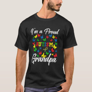 T-shirt Je suis un fier grand-père autiste, journée de sen