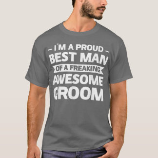 T-shirt Je suis un fier meilleur homme de marié maté
