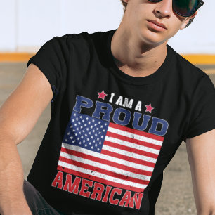T-shirt Je suis un fier patriote du drapeau américain amér