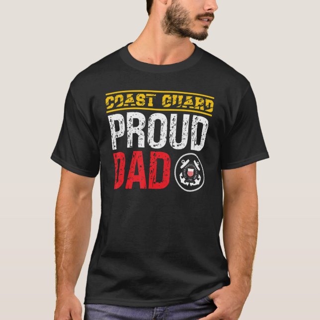 T-shirt Je suis un fier père de la Garde côtière (Devant)