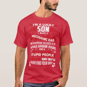 T-shirt Je Suis Un Fils Chanceux D'Un Mécanicien De Papa M