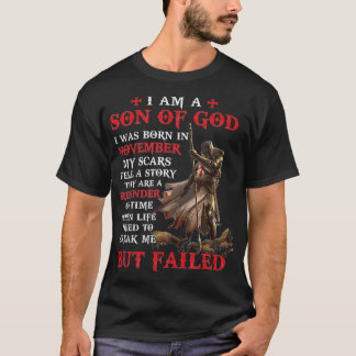 T-shirt Je suis un fils de Dieu Je suis né en novembre Men