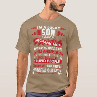 T-shirt Je Suis Un Fils Lucratif D'Une Mère Mécanique Méca