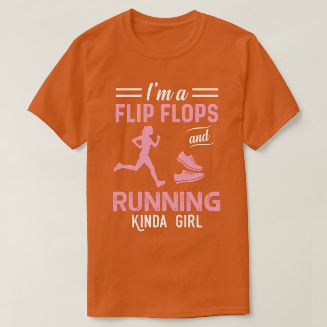 T-shirt Je Suis Un Flip Flops Et Courir Kinda Girl (Design devant)