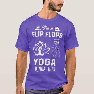 T-shirt Je Suis Un Flip Flops Et Yoga Kinda Girl