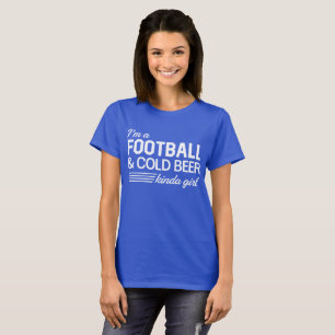 T-shirt Je suis un football et un genre de bière froide d
