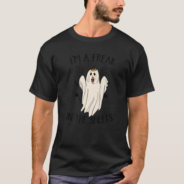 T-shirt Je suis un fou dans les draps Costume fantôme pour (Devant)