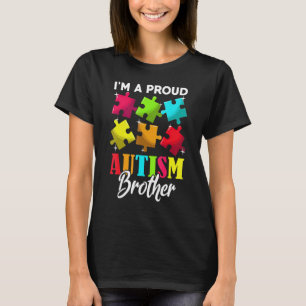T-shirt Je suis un frère fier de l'autisme Hommes Garçons
