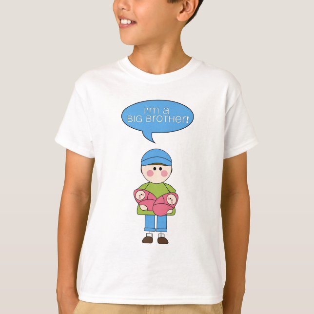 T-shirt je suis un frère ! (soeurs jumelles) (Devant)