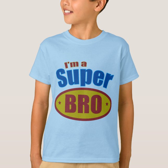 T-shirt Je suis un frère superbe de superhéros de Bro (Devant)