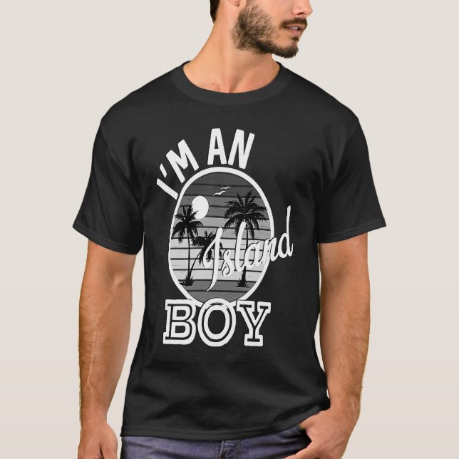 T-shirt Je suis un garçon d'île des paroles de chanson rap (Devant)