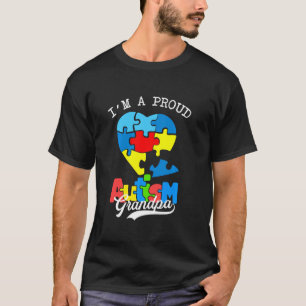 T-shirt Je suis un grand-père autiste fier de sensibilisat