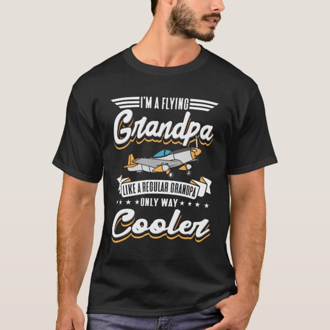 T-shirt Je suis un grand-père de l'aviation volant seul Gl (Devant)