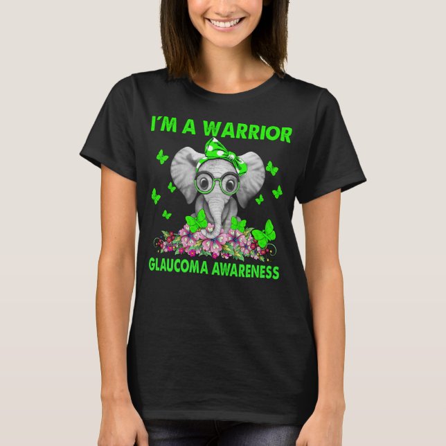 T-shirt Je suis un guerrier GLAUCOMA SENSIBILISATION (Devant)