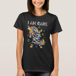 T-shirt Je suis un guerrier licorne zèbre rare conscient d