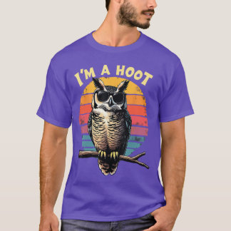 T-shirt Je suis un hibou disant sarcastiquement Chouette
