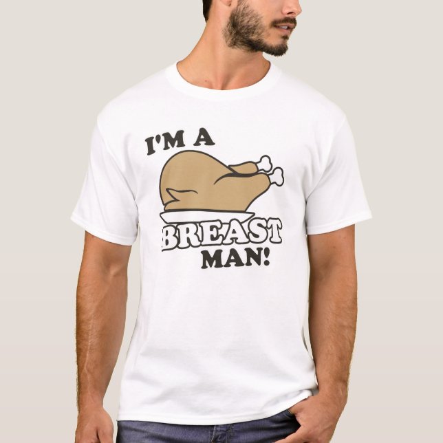 T-shirt Je suis un homme de blanc de dinde (Devant)