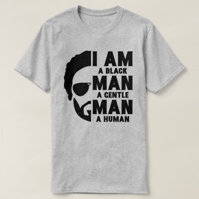 T-shirt JE SUIS UN HOMME NOIR (Barbe) (Design devant)