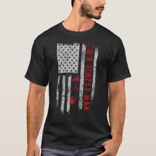 T-shirt Je suis un homme simple à boire Trumpet Tee - shir