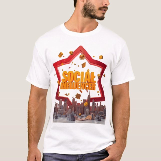 T-shirt Je suis un influenceur social (Devant)
