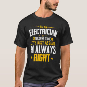 T-shirt Je suis un ingénieur pour gagner du temps Electriq
