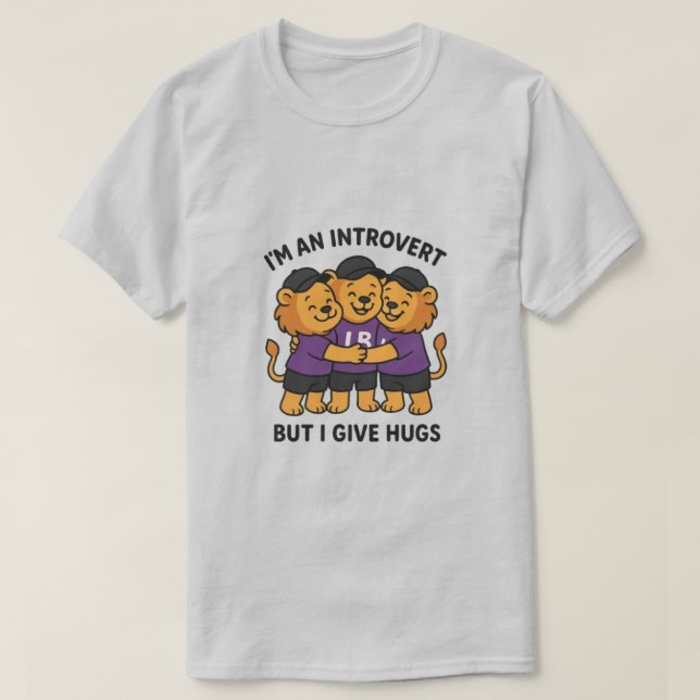 T-shirt Je suis un initié mais je donne des câlins (Design devant)