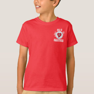 T-shirt Je suis Un JLMS Hanes Étudiant-Rouge Tagless