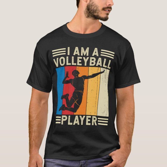 T-shirt Je suis un joueur de volley-ball Amateurs de volle (Devant)