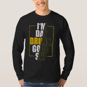 T-shirt Je Suis Un Jour Bébé Bon Monsieur Vintage Boire Du