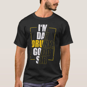 T-shirt Je Suis Un Jour Bébé Bon Monsieur Vintage Boire Du