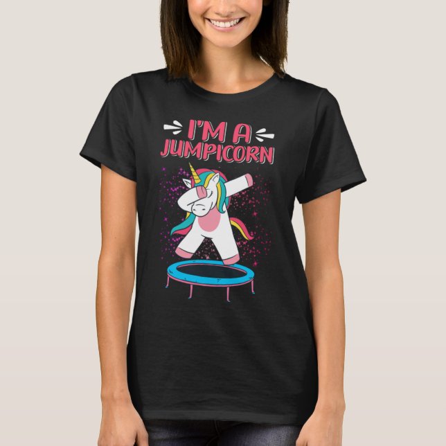 T-shirt Je suis Un Jumpicorn Unicorn Trampoline Fitness Ju (Devant)